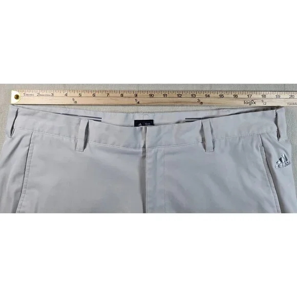 Adidas Performance Golf Pants Men's 38x30 Beige Flat Front Chino AE7006 Khaki - Picture 2 of 14